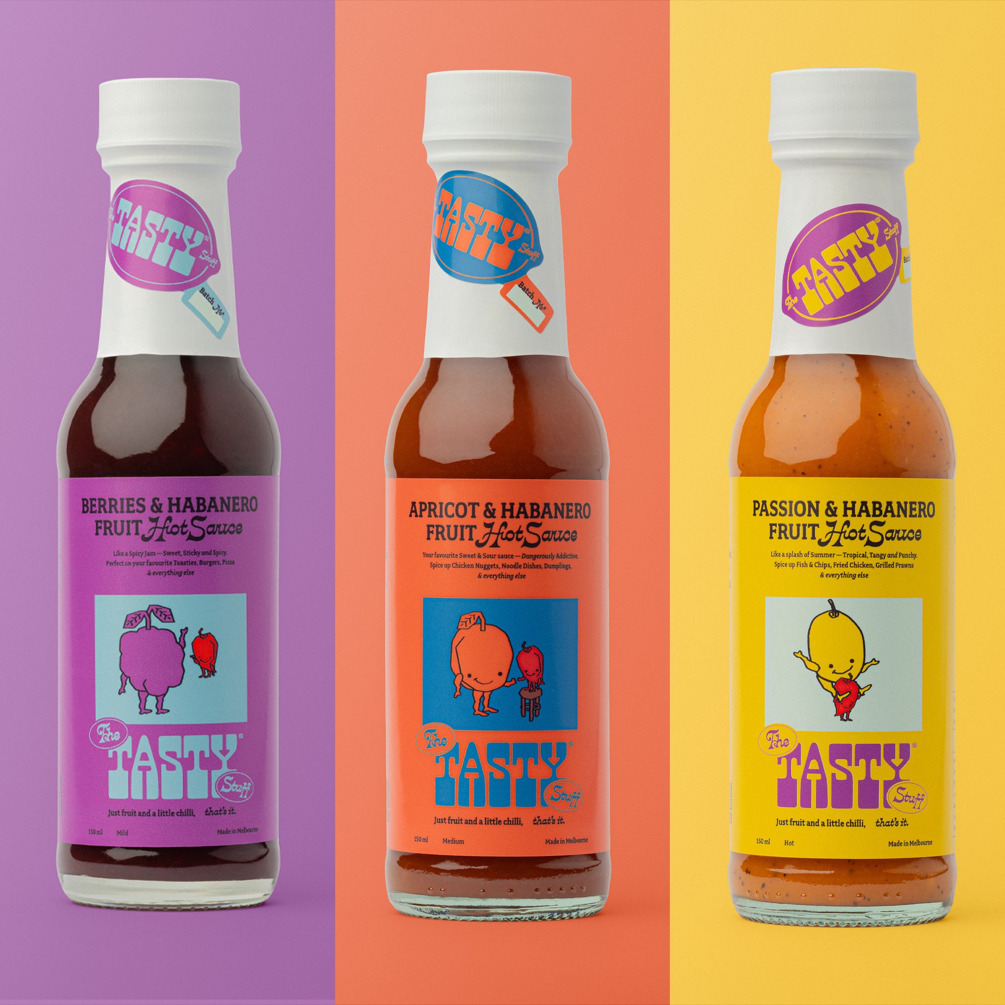 The Tasty Trio 3-Pack Fruit Hot Sauce
