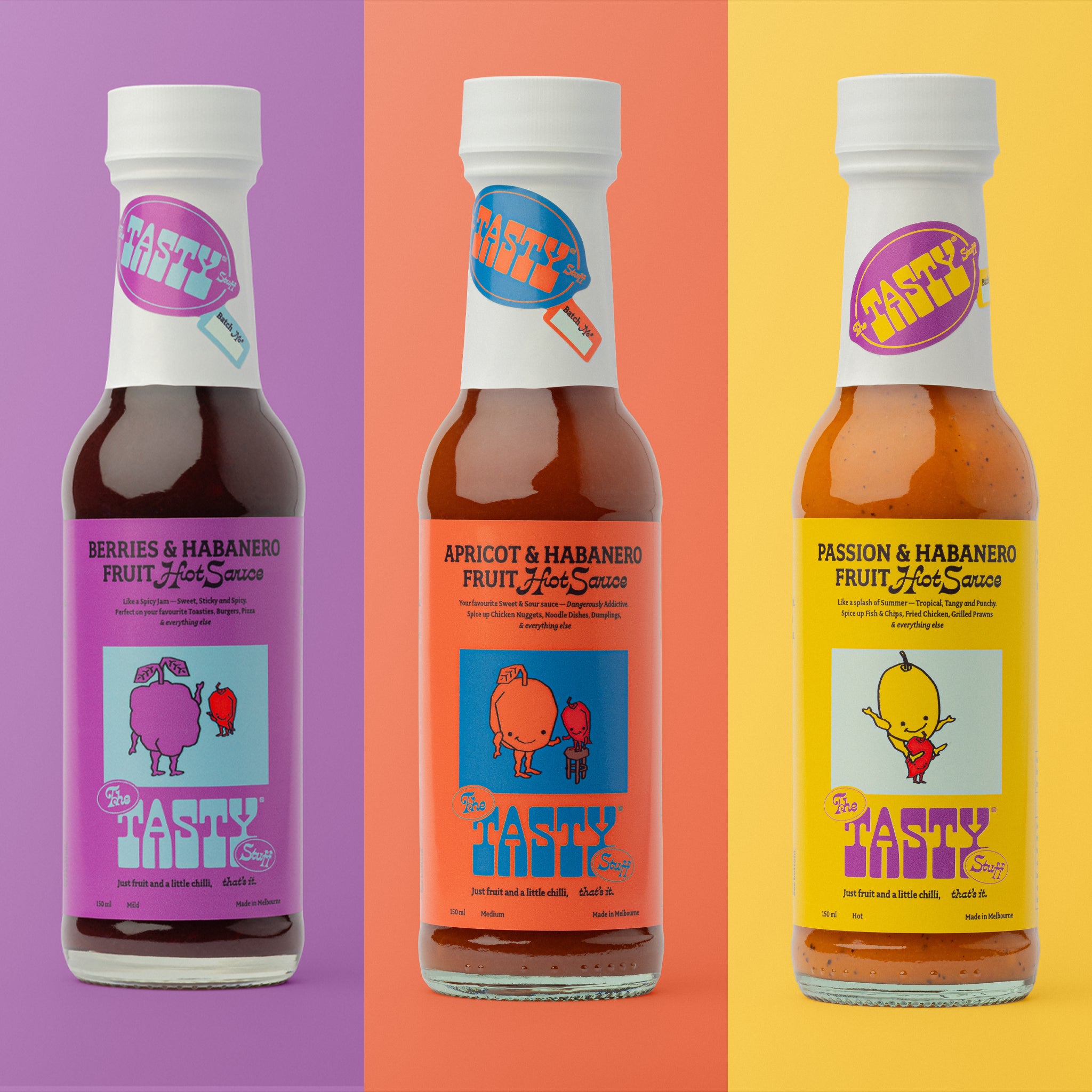 The Tasty Trio 3-Pack Fruit Hot Sauce