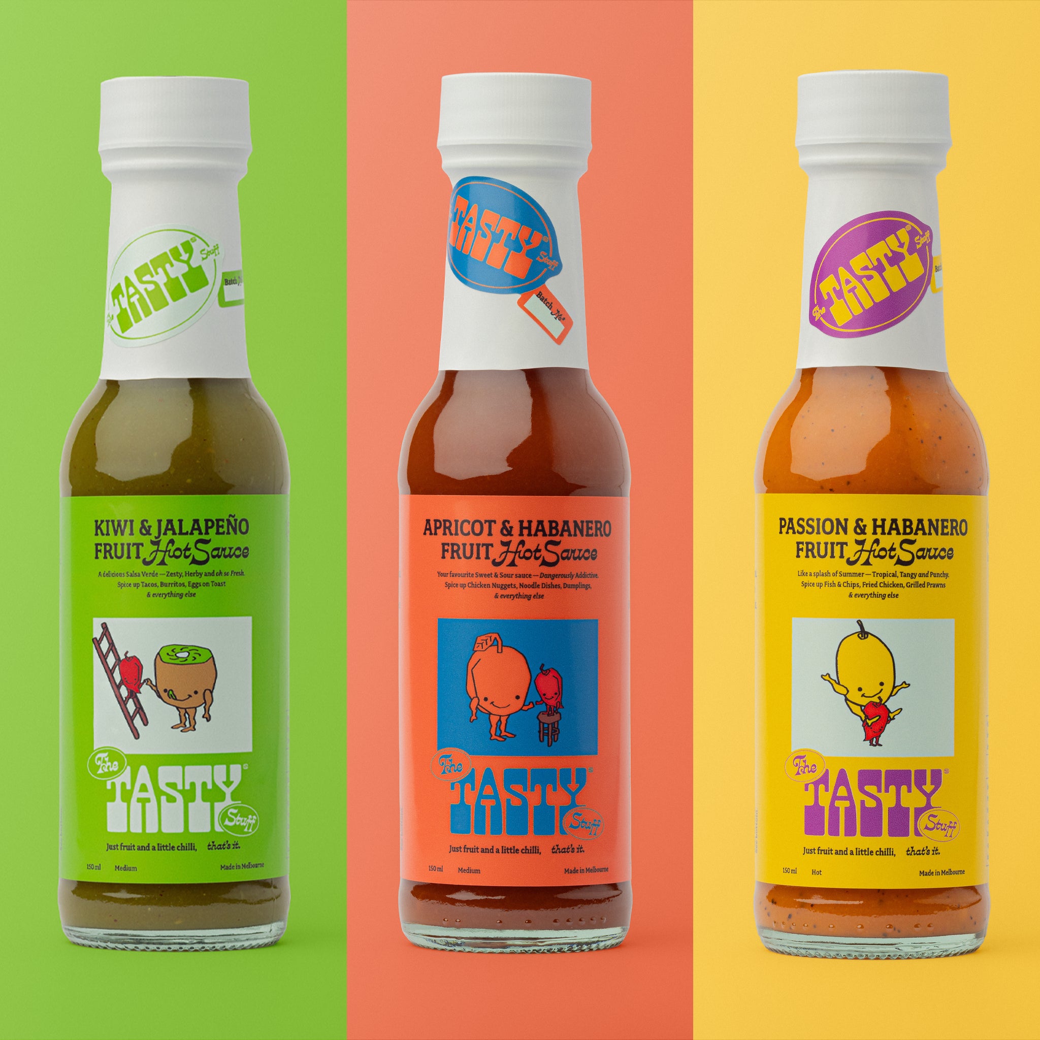 The Tasty Trio 3-Pack Fruit Hot Sauce
