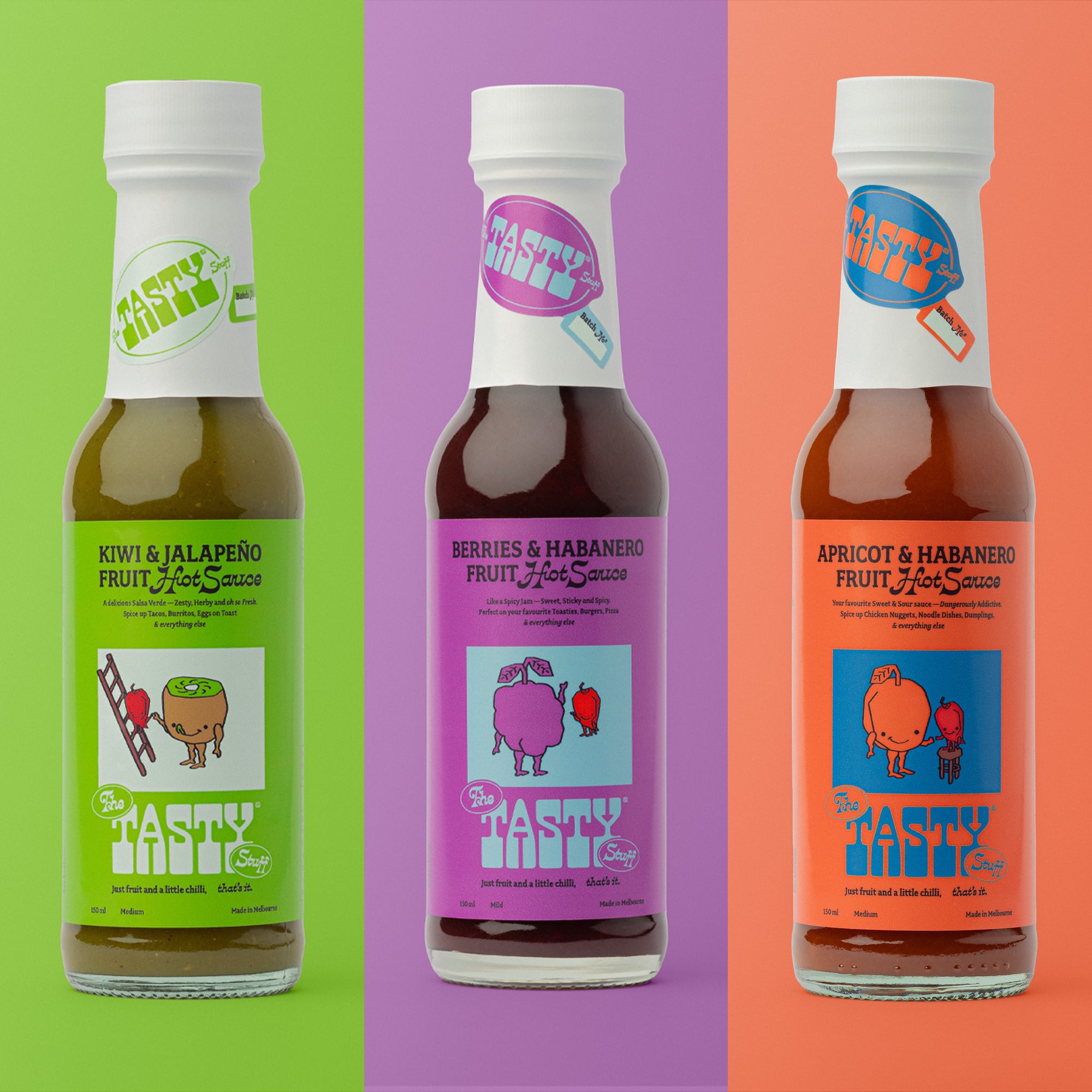 The Tasty Trio 3-Pack Fruit Hot Sauce