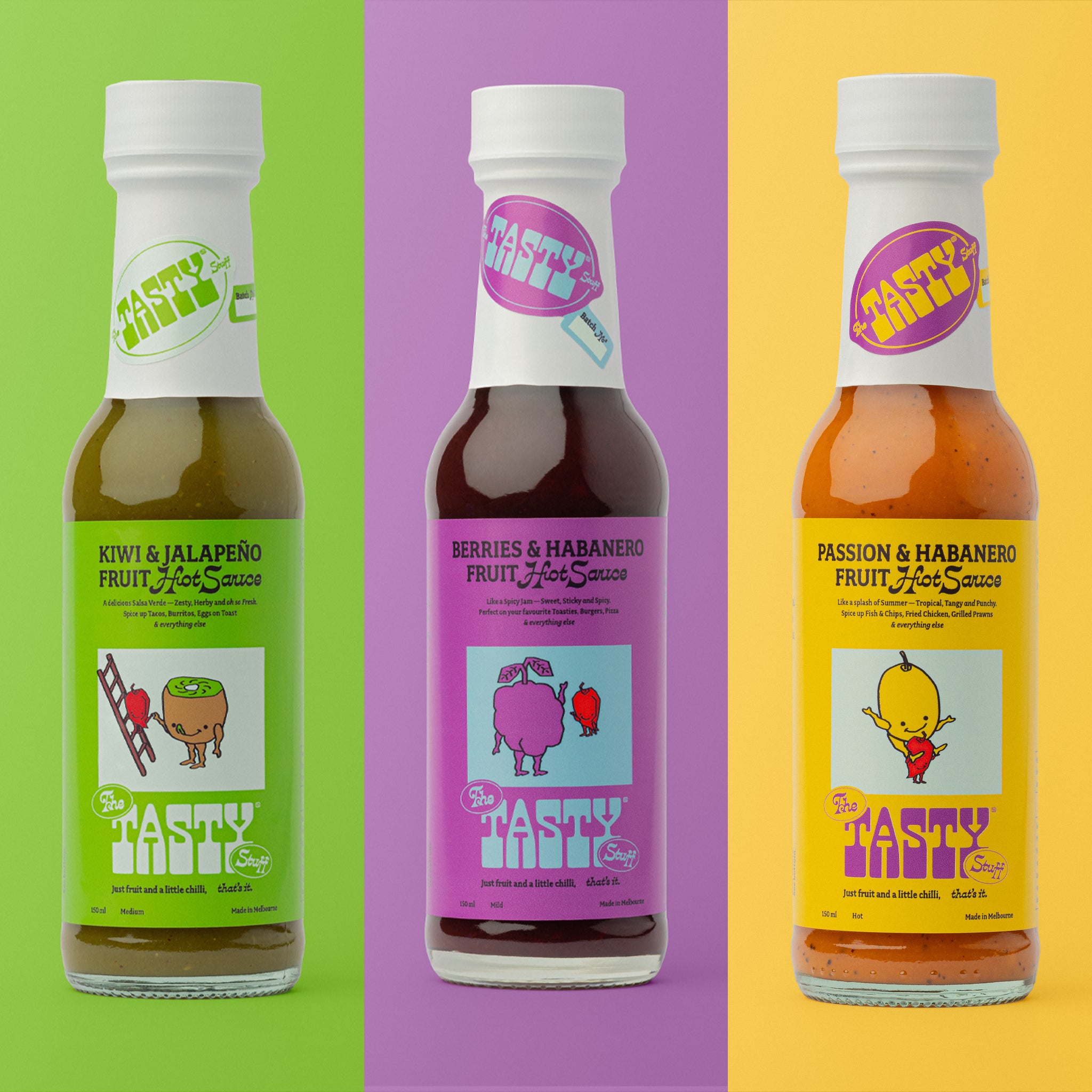 The Tasty Trio 3-Pack Fruit Hot Sauce