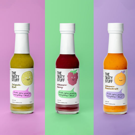 The Tasty Trio 3-Pack Fruit Hot Sauce